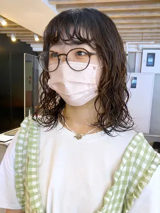ミディアム カラー パーマ ヘアアレンジ ITbyALBUM 中野店のヘアスタイル