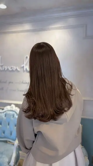 ロング カラー グレージュ|くすみ× 透明感|kazutoのヘアスタイル