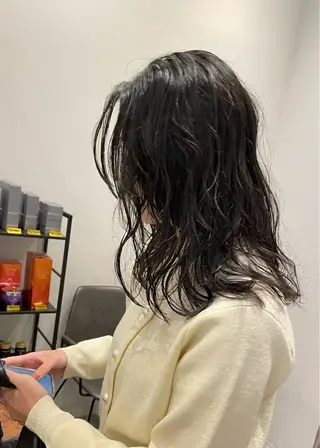 セミロング パーマ 骨格診断カット.𖥔 ボブ/レイヤー/碧夢のヘアスタイル