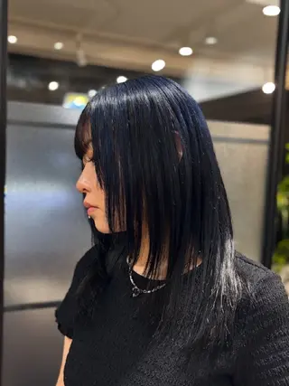 カラー セミロング パーマ メンズ 心斎橋・南船場    / MEUZのヘアスタイル