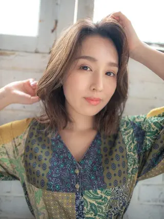 ミディアム 早川 大智のヘアスタイル