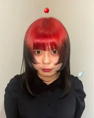 セミロング カラー 新宿/縮毛矯正/ 髪質改善/りこのヘアスタイル