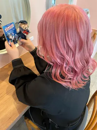 セミロング パーマ ヘアアレンジ REONA🪽✨薬院 レイヤーカット🫧のヘアスタイル