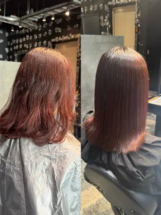ミディアム 🦁ブリーチカラー 💎紫音のヘアスタイル