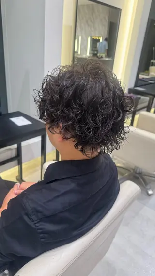 パーマ メンズ パーマモデル募集🌈 森脇帆南のヘアスタイル