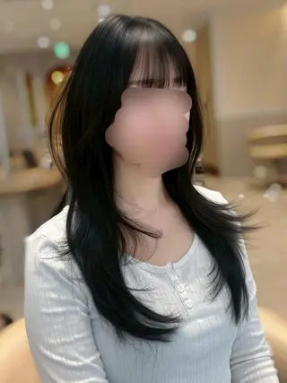カラー セミロング 盛れ🎀韓国ヘア 美艶🇰🇷なるみのヘアスタイル