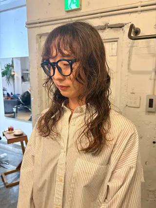セミロング パーマ *UNU* RICOのヘアスタイル