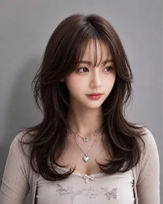 ロング カラー レイヤーカット メンズカット坂本翔のヘアスタイル