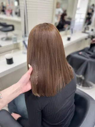 ロング カラー 🤎モテ髪＆透明感 ミルクティー🥣🤎のヘアスタイル