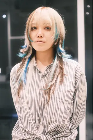 セミロング カラー ヘアアレンジ 個性爆弾💣 ダブルカラー/ゆかのヘアスタイル