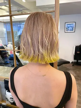 ミディアム カラー ブリーチカラー🌈 石垣翔太のヘアスタイル