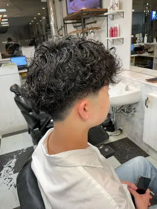 パーマ メンズ 松坂 祐斗のヘアスタイル