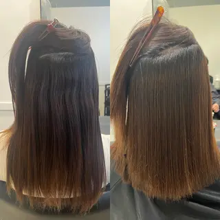 パーマ 縮毛矯正/髪質改善 カラー/レイヤーのヘアスタイル