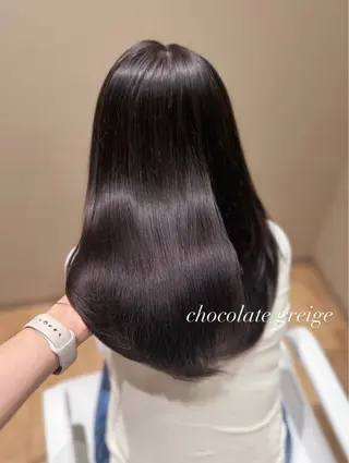 セミロング カラー minori🤎 韓国モテヘアのヘアスタイル