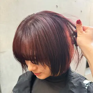 ショート 🧡ボブ/うる艶カラ ー🩵 さくら🌸のヘアスタイル