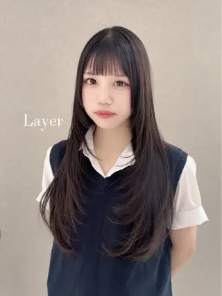 ロング レイヤーカット/ ヘアカラー/RENAのヘアスタイル