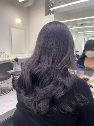 セミロング カラー パーマ ヘアアレンジ メンズ キッズ ネイル マツエク・マツパ アイブロウ 韓国系🇰🇷🩶 艶暗髪/MEIのヘアスタイル