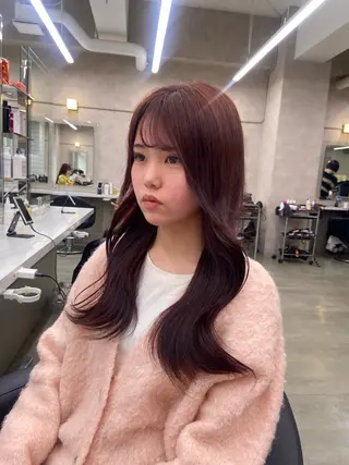 ロング カラー ヘアアレンジ Over hair_ misakiのヘアスタイル