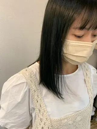 セミロング カラー 中沢梨々花 🎀透明感カラーのヘアスタイル