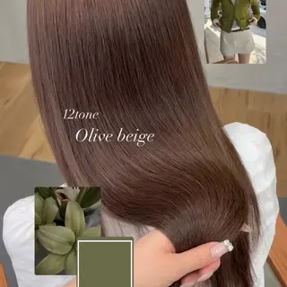 カラー nanami🏷🤎 ベージュのヘアスタイル