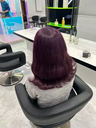 セミロング カラー ✨ハイトーンカラー 💫ayumuのヘアスタイル