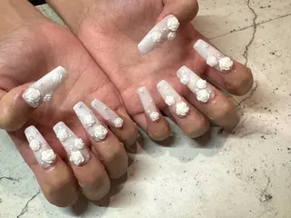 ネイル 韓国/ワンホン/長さ 出しつけ放題🎀のネイルデザイン
