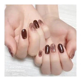 ミディアム ネイル 🐾enen style 🐾のネイルデザイン