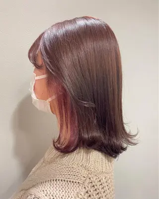 ミディアム カラー 唐澤 千尋のヘアスタイル