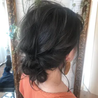 ミディアム カラー ヘアアレンジ Aloa透明感ヘア ♡kanami♡のヘアスタイル