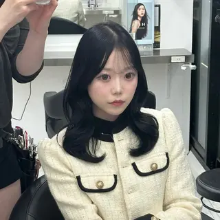 セミロング カラー ヘアアレンジ 大人っぽ中韓レディ ヘア🤍MAOのヘアスタイル