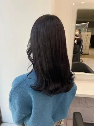 ミディアム カラー パーマ ヘアアレンジ メンズ キッズ ネイル マツエク・マツパ アイブロウ 🦋縮毛/韓国レイヤ ー/透明感カラー🦋のヘアスタイル
