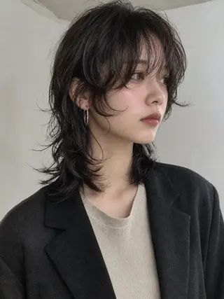 ミディアム 髪質改善ストレート/ 透明感カラー🥣🤍のヘアスタイル