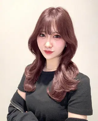 ロング 韓国ヘア/レイヤー/ 顔まわり/りょーとのヘアスタイル