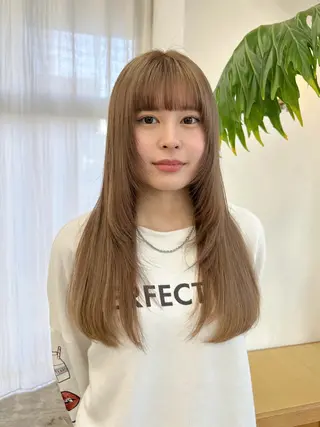 ロング カラー メンズカットパーマ/ ブリーチ高柳将太のヘアスタイル