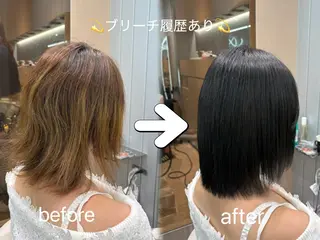 セミロング カラー ヘアアレンジ 大宮縮毛矯正🩵 レイヤー 佐藤和のヘアスタイル