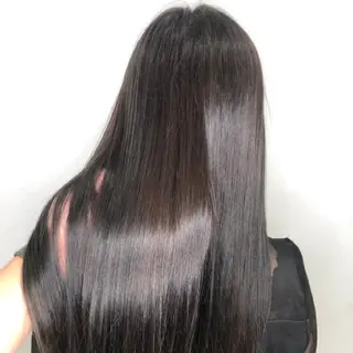 ロング 縮毛矯正/ワンカラー モデル募集🫧羽夏のヘアスタイル