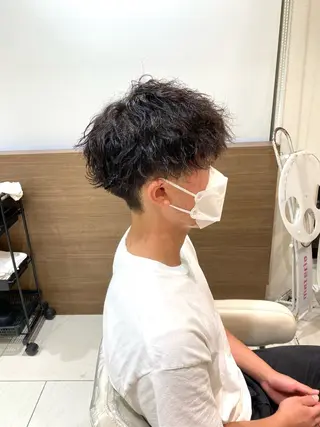 ショート パーマ メンズ 縮毛矯正 滝沢尚起のヘアスタイル