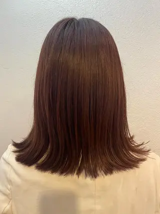 ミディアム カラー 英語ok sohee ソヒ 305号室のヘアスタイル