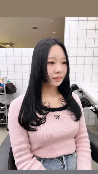 ロング カラー パーマ ヘアアレンジ メンズ 上品＆韓国風 🥀海心🥀のヘアスタイル