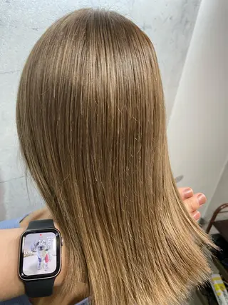 ミディアム カラー 髪質改善/レイヤー カット手塚奨のヘアスタイル