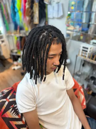 ミディアム パーマ メンズ scamp⭐️ さくらのヘアスタイル