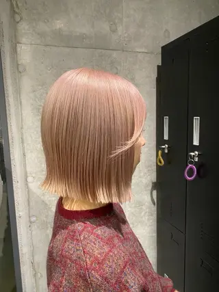 ミディアム カラー あゆ🧃/ハイトーン ブリーチ/藤沢美容師のヘアスタイル