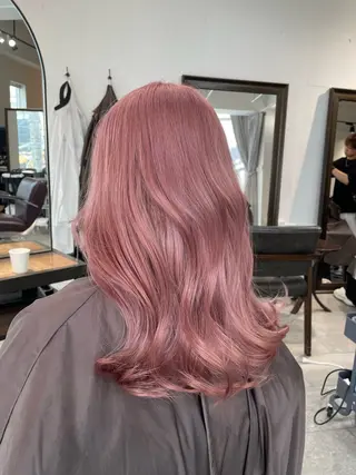 セミロング カラー パーマ ヘアアレンジ ブリーチカラー🤍 颯馬🐈‍⬛のヘアスタイル
