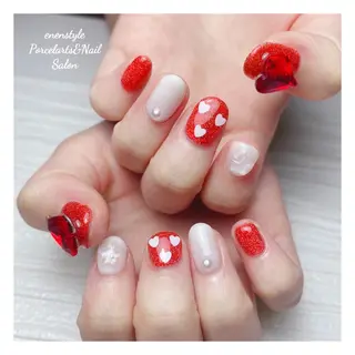 ミディアム ネイル 🐾enen style 🐾のネイルデザイン