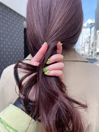 ロング カラー やまさきえりこ ニュアンスパーマのヘアスタイル