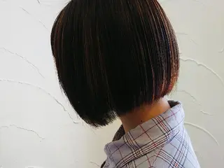 ミディアム 髪質改善＆白髪ぼかし カラー♡店長みやけ♡のヘアスタイル
