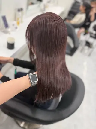 ロング カラー ラベンダー💜グレー 🩶ミント🩵のヘアスタイル
