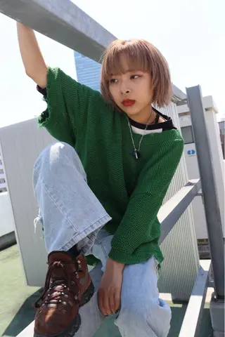 ショート カラー メンズ/矢場町/栄 /スパイキー/ナイトのヘアスタイル