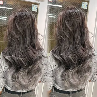 ロング バレイヤージュ ボブ🌈ナツヤのヘアスタイル