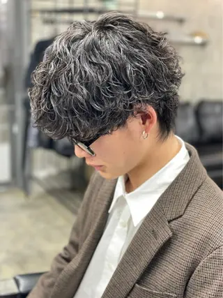 ショート カラー パーマ ヘアアレンジ メンズ メンズ特化酒井翔太 /メンズカット/名駅のヘアスタイル
